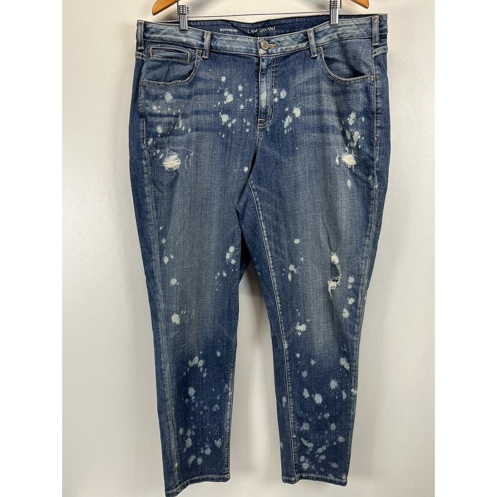 Lane Bryant Distressed Boyfriend Jeans Sz 22 Plus VGUC Women's